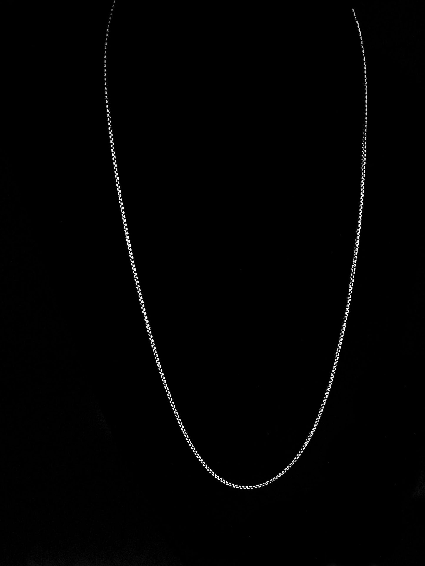 Sterling Silver Oxidized Box Chain