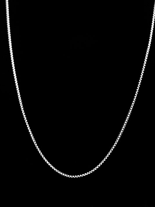 Sterling Silver Oxidized Box Chain
