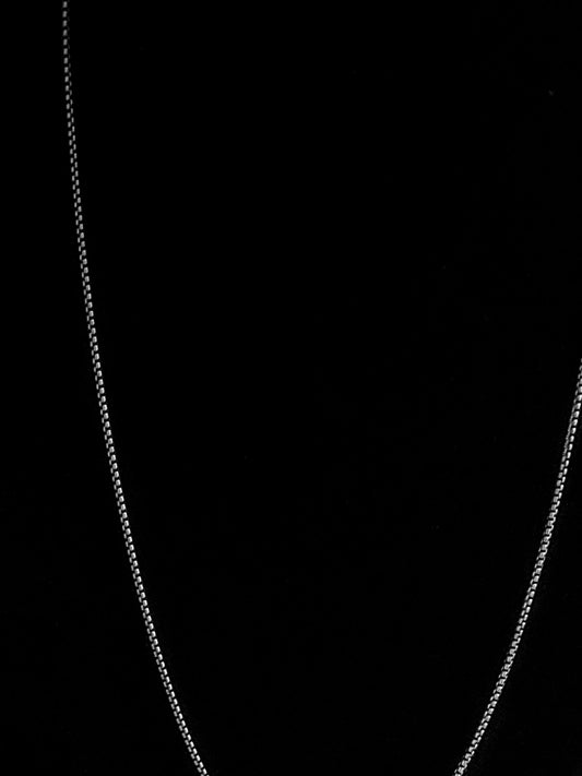 Sterling Silver Oxidized Box Chain